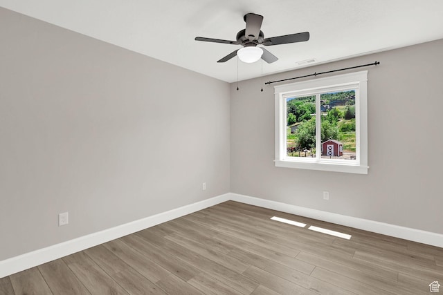 6699 E 950 S, Huntsville, UT 84317 - empty room featuring a ceiling fan and wood finished floors
