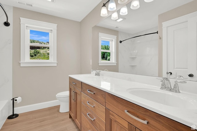 6699 E 950 S, Huntsville, UT 84317 - full bathroom featuring wood finished floors and double vanity