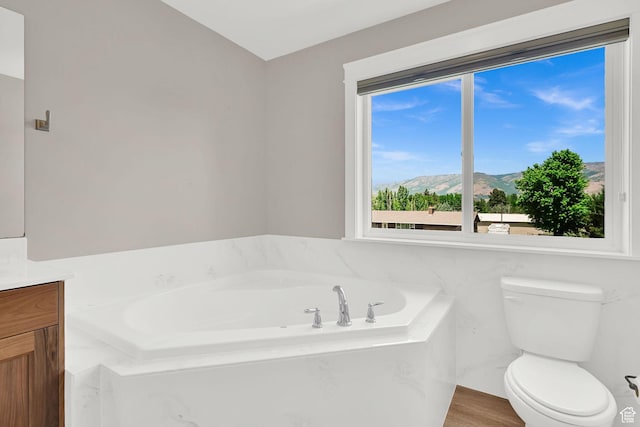 6699 E 950 S, Huntsville, UT 84317 - bathroom with a bath, vanity, and a mountain view