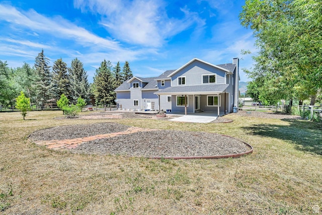 6699 E 950 S, Huntsville, UT 84317 - back of house with a chimney and a patio area