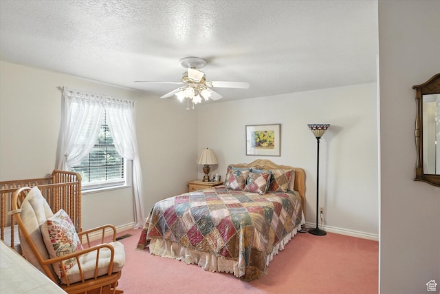36 N Main St, Mantua, UT 84324 - carpeted bedroom featuring a ceiling fan and a textured ceiling