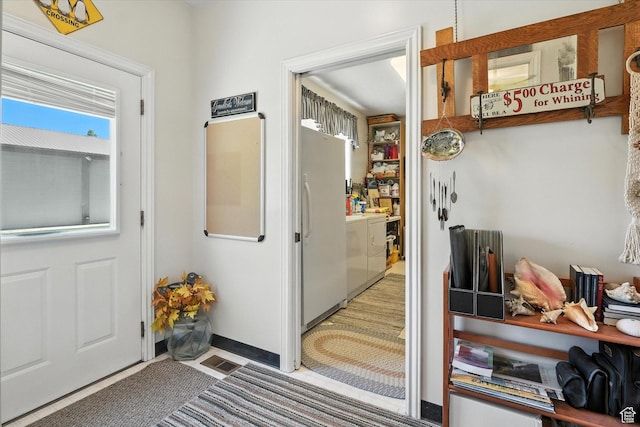 36 N Main St, Mantua, UT 84324 - doorway with washer and dryer