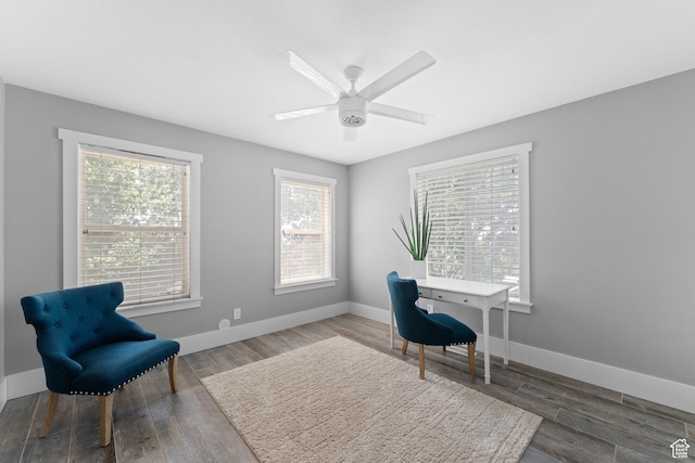1060 E 1100 N, Pleasant Grove, UT 84062 - office featuring plenty of natural light, a ceiling fan, and wood finished floors