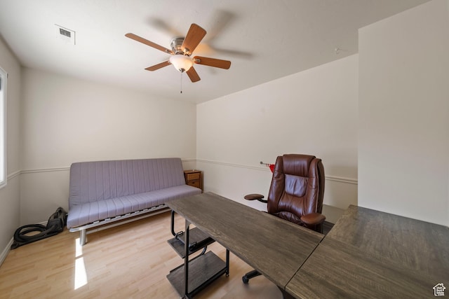 8463 S Jackson Hole Dr E, Sandy, UT 84093 - office with wood finished floors and a ceiling fan