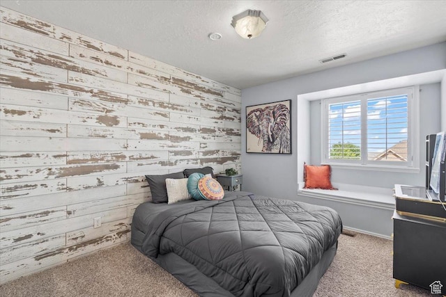 4104 S Bridlewood Dr E, Bountiful, UT 84010 - carpeted bedroom with wooden walls and a textured ceiling