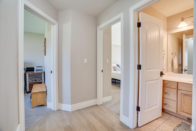 3035 S Big Hollow Rd, Heber City, UT 84032 - corridor featuring light wood finished floors and baseboards
