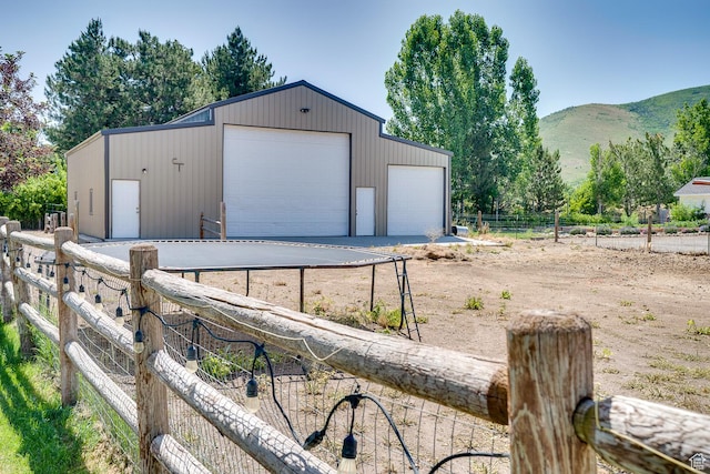 3035 S Big Hollow Rd, Heber City, UT 84032 - detached garage featuring a mountain view