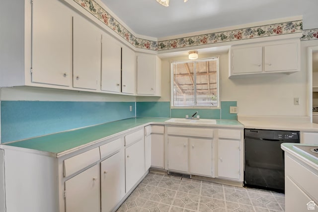 3409 S Maple Way, Salt Lake City, UT 84119 - kitchen featuring dishwasher, light countertops, and white cabinetry