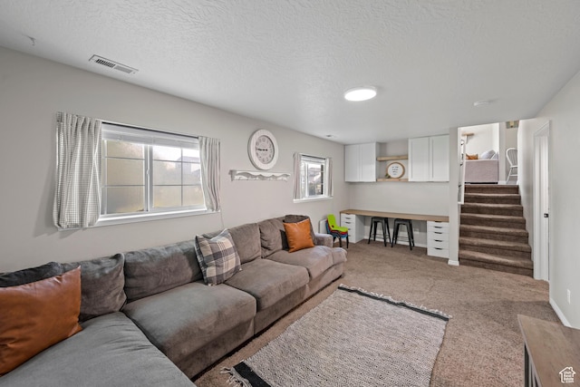 318 W 850 N, Springville, UT 84663 - living area featuring carpet floors and a textured ceiling