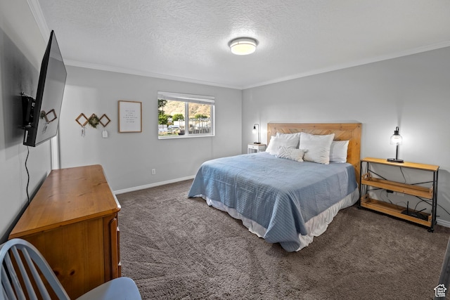 318 W 850 N, Springville, UT 84663 - bedroom featuring carpet floors, crown molding, and a textured ceiling