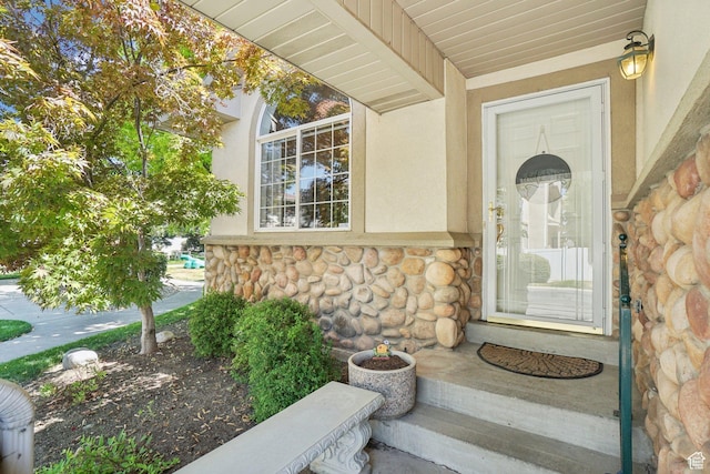 798 E Spruce Tree Ln, Sandy, UT 84094 - property entrance with stone siding and stucco siding