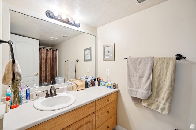 798 E Spruce Tree Ln, Sandy, UT 84094 - full bathroom featuring vanity, a textured ceiling, and a shower with shower curtain