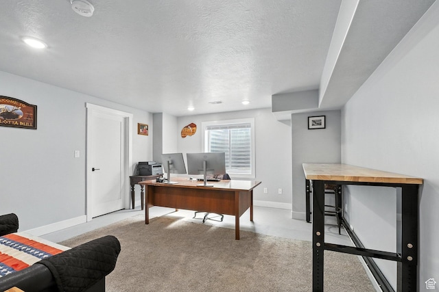 968 S 5400 W, Malad City, ID 83252 - carpeted office featuring a textured ceiling and recessed lighting
