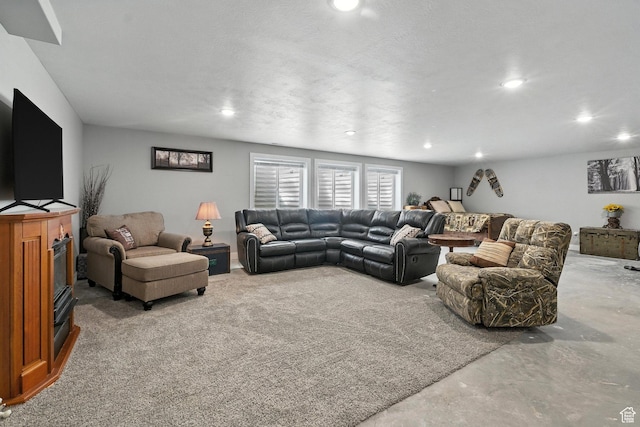 968 S 5400 W, Malad City, ID 83252 - living area with recessed lighting and concrete floors