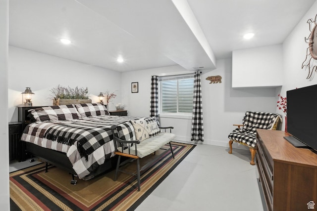 968 S 5400 W, Malad City, ID 83252 - bedroom featuring finished concrete floors and recessed lighting