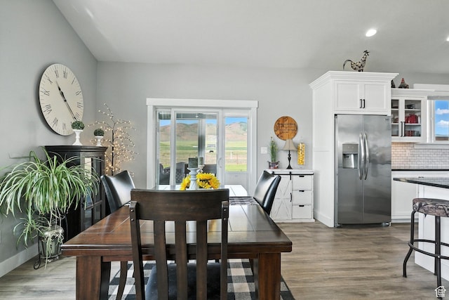 968 S 5400 W, Malad City, ID 83252 - dining space featuring dark wood-style floors and recessed lighting