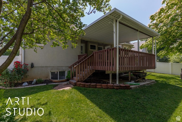 2063 N 775 E, North Ogden, UT 84414 - back of property with a deck and stairway