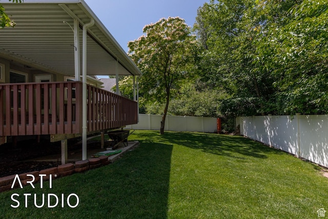 2063 N 775 E, North Ogden, UT 84414 - fenced backyard with a deck