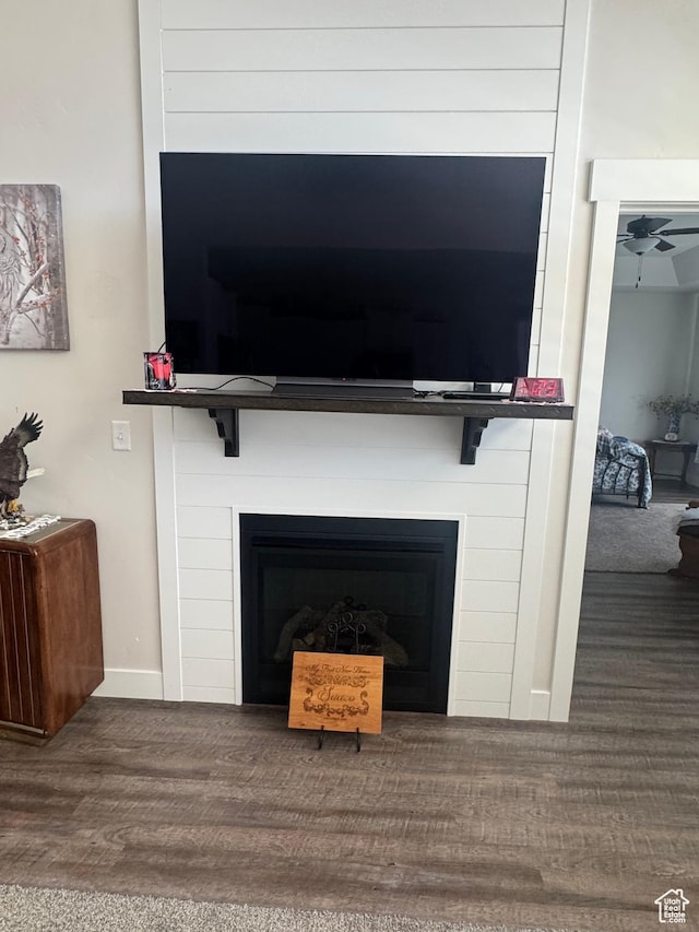 5593 W 5550 S, Hooper, UT 84315 - detailed view of a fireplace and wood finished floors