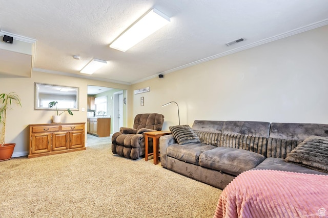 6088 W Graceland Way, West Jordan, UT 84081 - living room with ornamental molding and light carpet