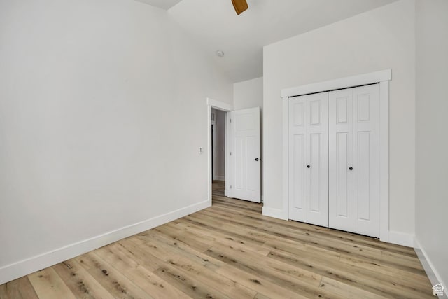 468 W Sunnyrise Ln S, Stansbury Park, UT 84074 - unfurnished bedroom with light wood-type flooring and a closet
