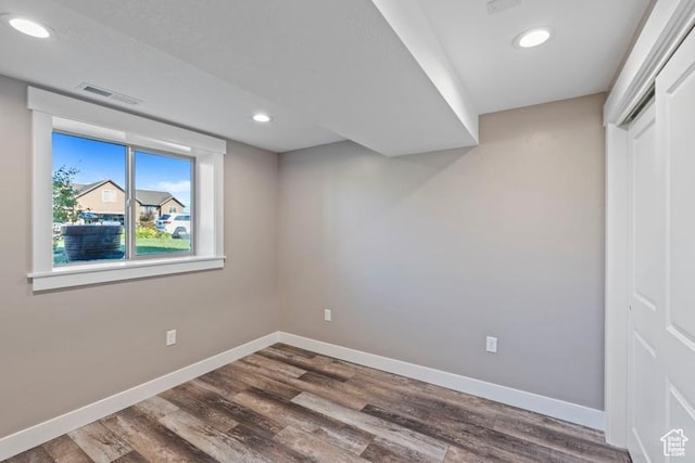 1717 N 4325 W, West Point, UT 84015 - unfurnished bedroom featuring wood finished floors, recessed lighting, and a closet