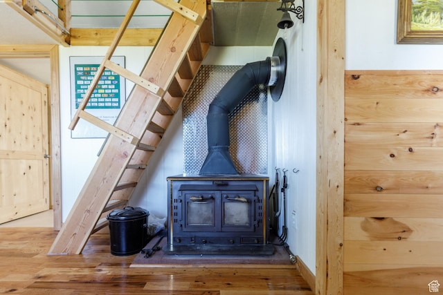 0, Paradise, UT 84328 - detailed view of a wood stove and wood finished floors