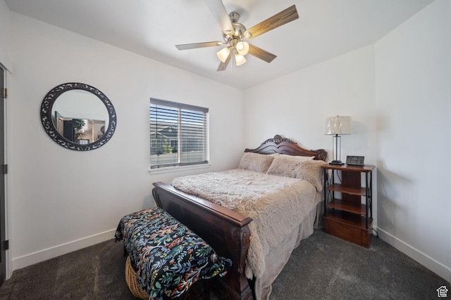 3601 S 5650 W, West Valley City, UT 84128 - carpeted bedroom with baseboards and ceiling fan