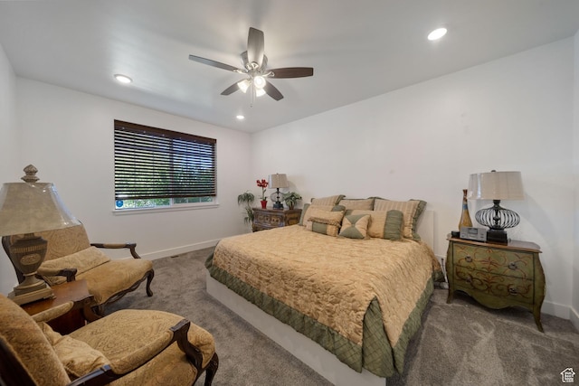 3601 S 5650 W, West Valley City, UT 84128 - carpeted bedroom featuring recessed lighting and ceiling fan
