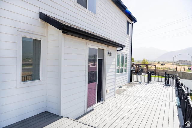 1272 E 1470 N, Payson, UT 84651 - wooden terrace featuring a mountain view