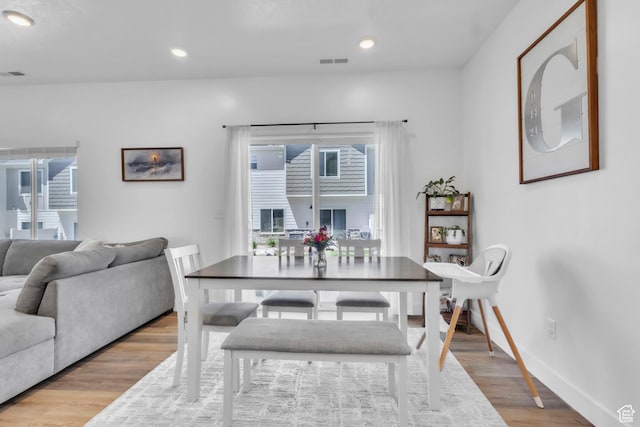 631 W 550 N, Smithfield, UT 84335 - dining space with wood finished floors and recessed lighting
