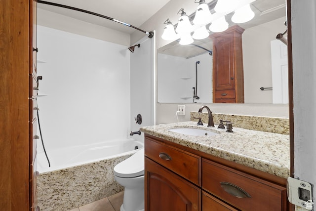 341 E 700 N, Spanish Fork, UT 84660 - bathroom with vanity, bathtub / shower combination, and tile patterned flooring