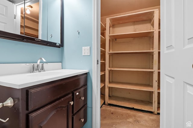 341 E 700 N, Spanish Fork, UT 84660 - bathroom with vanity and unfinished concrete floors
