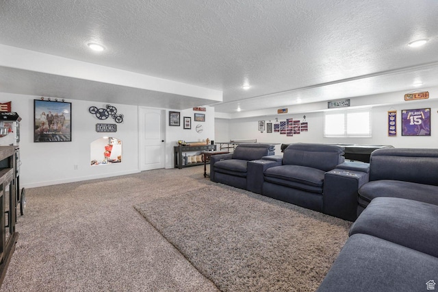 5671 S 650 E, Washington Terrace, UT 84405 - carpeted home theater featuring a textured ceiling and baseboards