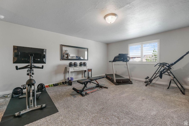 5671 S 650 E, Washington Terrace, UT 84405 - workout room with a textured ceiling and carpet flooring