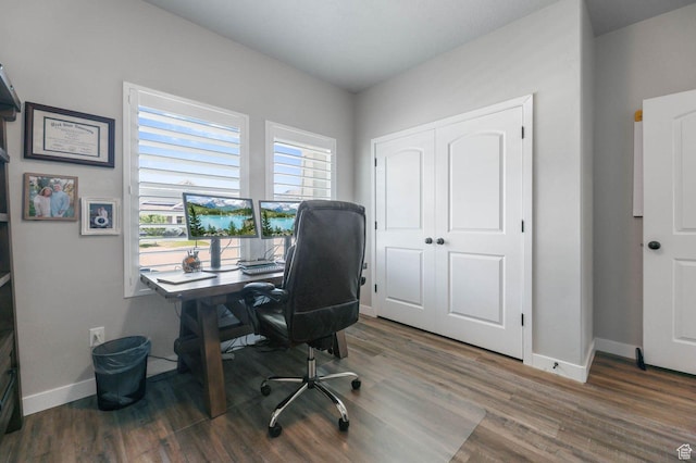 5671 S 650 E, Washington Terrace, UT 84405 - office with baseboards and wood finished floors