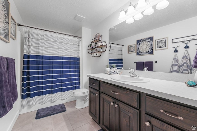 5671 S 650 E, Washington Terrace, UT 84405 - bathroom with vanity, tile patterned flooring, and a textured ceiling