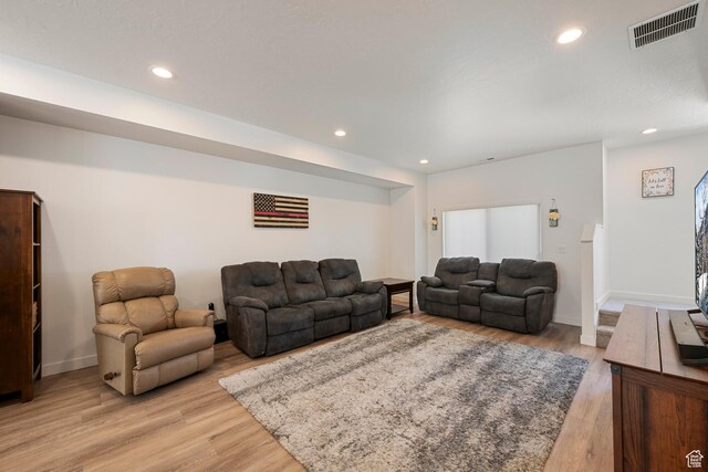 507 W 620 N Unit 127, Centerville, UT 84014 - living room with light wood-type flooring and recessed lighting