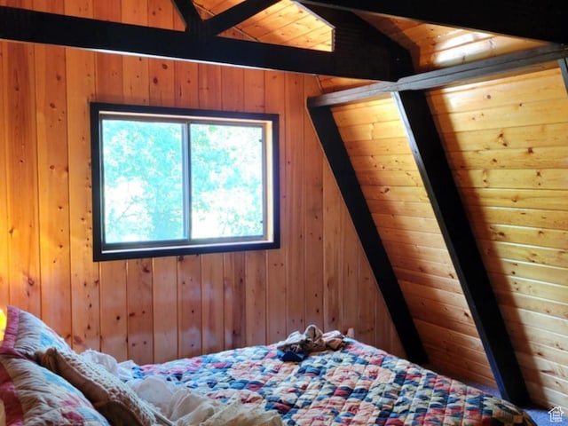 11829 Falcon Pt Unit H21, Huntsville, UT 84317 - bedroom with wooden walls and wood ceiling