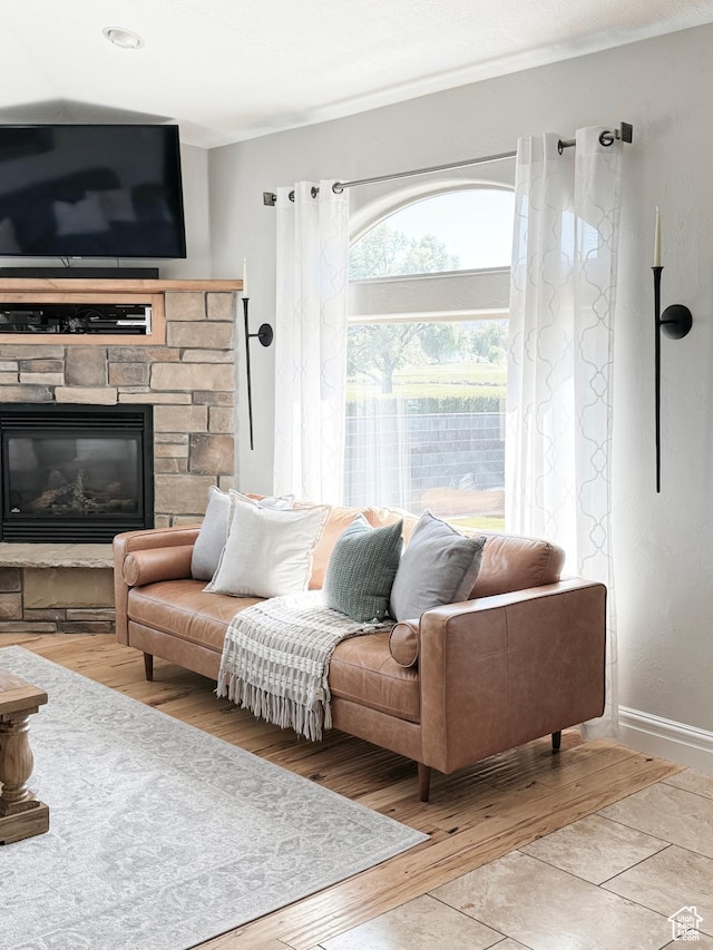 1790 S 940 W, Richfield, UT 84701 - living room with a fireplace and wood finished floors