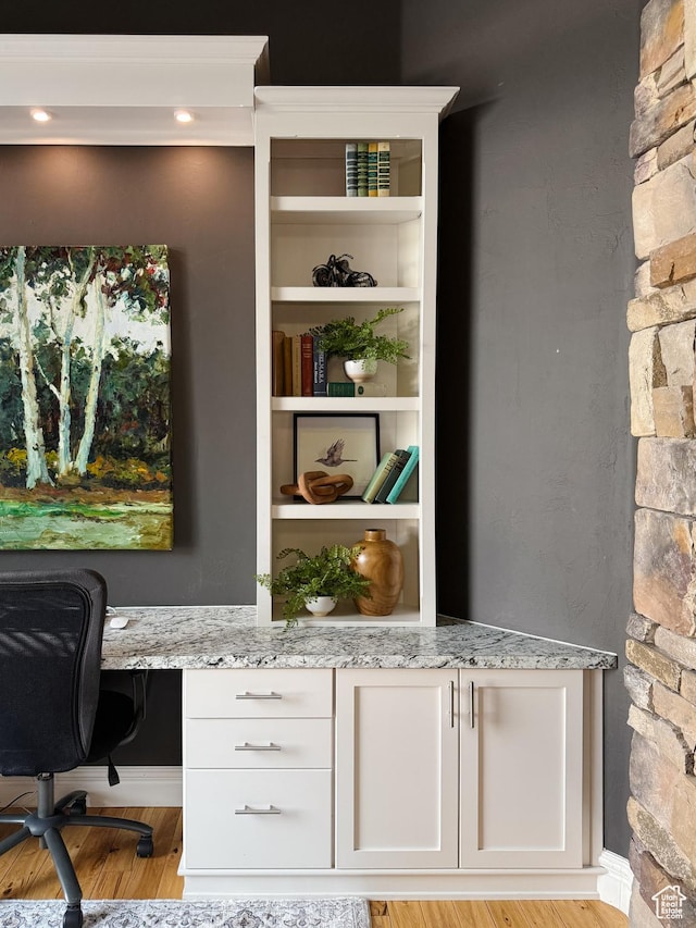 1790 S 940 W, Richfield, UT 84701 - office area featuring light wood-style floors and built in desk