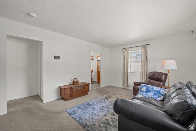 1243 Oak St, Ogden, UT 84401 - carpeted living room featuring a textured ceiling