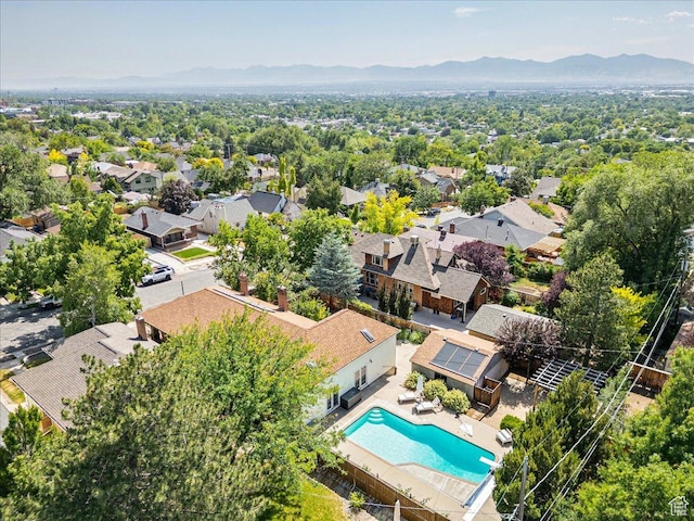 1351 E Browning Ave S, Salt Lake City, UT 84105 - aerial view of residential area with mountains and a pool area