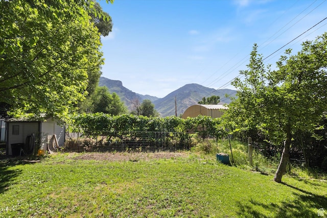 754 E 500 S, Provo, UT 84606 - view of yard with a shed and a mountain view