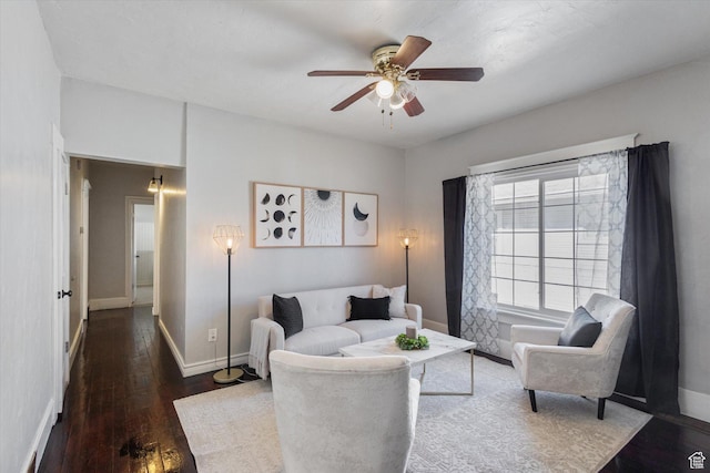 754 E 500 S, Provo, UT 84606 - living room featuring ceiling fan and wood finished floors