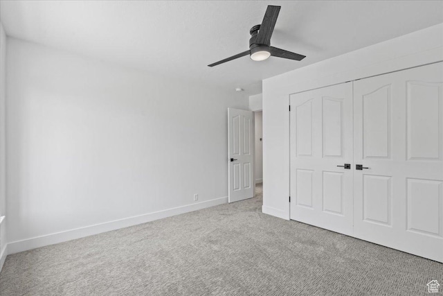 692 E Country Breeze Cir S, Draper, UT 84020 - unfurnished bedroom with carpet flooring, a closet, and a ceiling fan