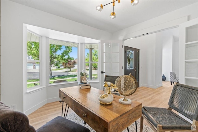 692 E Country Breeze Cir S, Draper, UT 84020 - home office featuring plenty of natural light and light wood-style floors