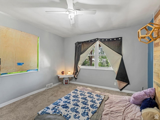 1815 E Hillcrest Ave, Salt Lake City, UT 84106 - carpeted bedroom featuring a ceiling fan and baseboards