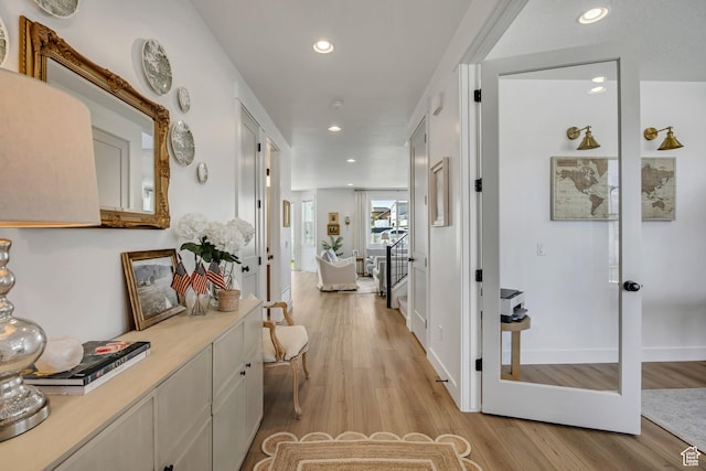 10948 S Samoa Dune Dr Unit 1027, South Jordan, UT 84009 - hallway with light wood finished floors and recessed lighting