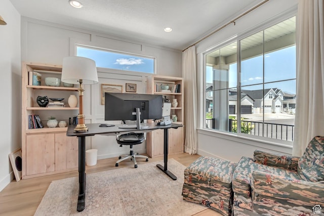 10948 S Samoa Dune Dr Unit 1027, South Jordan, UT 84009 - home office featuring wood finished floors and recessed lighting